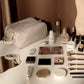 Large-Capacity Cosmetic Bag with Eight Compartments
