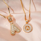Gold Alphabet Pendant Necklace