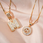 Gold Alphabet Pendant Necklace