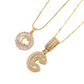 Gold Alphabet Pendant Necklace