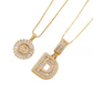 Gold Alphabet Pendant Necklace