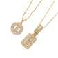 Gold Alphabet Pendant Necklace