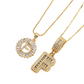 Gold Alphabet Pendant Necklace