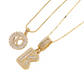 Gold Alphabet Pendant Necklace