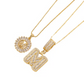 Gold Alphabet Pendant Necklace