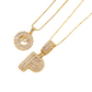 Gold Alphabet Pendant Necklace