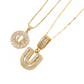 Gold Alphabet Pendant Necklace