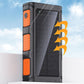 Portable Solar Power Bank with Built-In Cables
