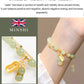 Natural jade bracelet with peanut pendant