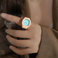 Stylish and Exquisite Square Watch Ring
