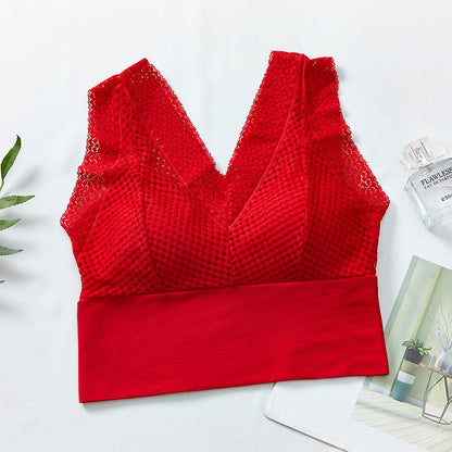 Lace Wirefree V-Neck Breathable Camisole