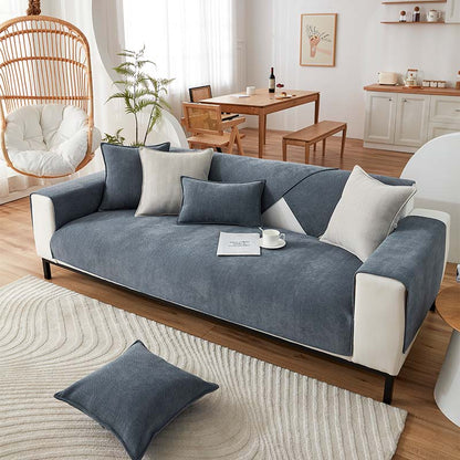 Herringbone Chenille Stoff Møbelbeskyttende Sofa Trekk